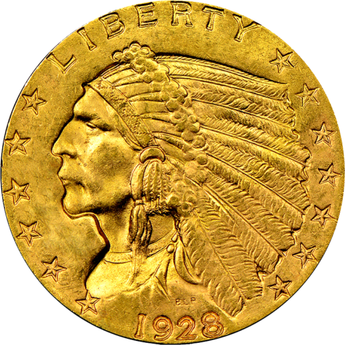2.50 dollars Indian head gold coin USA (1)