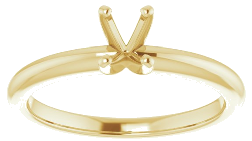 Sužadėtuvių Žiedas „Solitaire“ 585 Geltonojo Aukso Oval 6mm x 4mm (3)