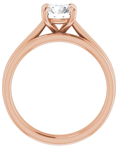 Sužadėtuvių Žiedas „Solitaire“ 585 Rožinis Aukso Round 6.5mm (7)