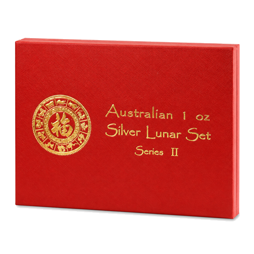 1 oz Lunar II (2008-2019) Australia silver coin set (2)