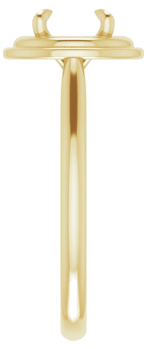 14K Yellow 6.5 mm Round Solitaire Engagement Ring Mounting (4)