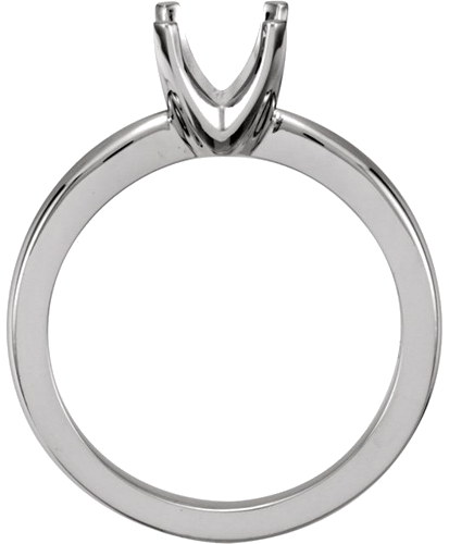 14K White 6.5 mm Round Medium Solstice Solitaire® Ring Mounting (2)