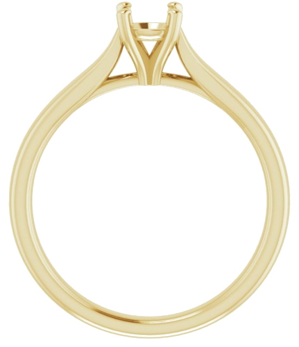 14K Yellow 4.8 mm Round Engagement Ring Mounting (2)