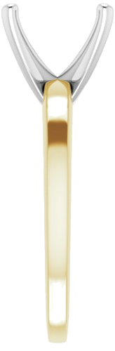 Sužadėtuvių Žiedas „Solitaire“ 585 Baltojo Ir Geltonojo Aukso Oval 11mm x 9mm (4)