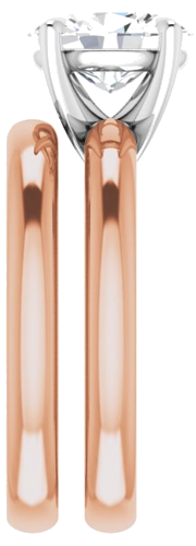 14K Rose White 9x7 mm Oval Solitaire Engagement Ring Mounting (9)