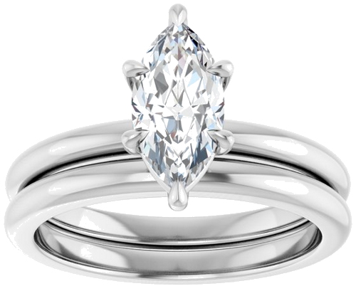 14K White 10x5 mm Marquise Solitaire Engagement Ring Mounting (8)
