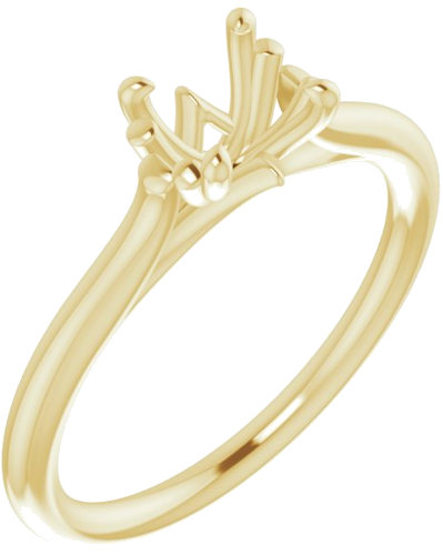 Sužadėtuvių Žiedas „Solitaire“ 585 Geltonojo Aukso Round 5.8mm (1)