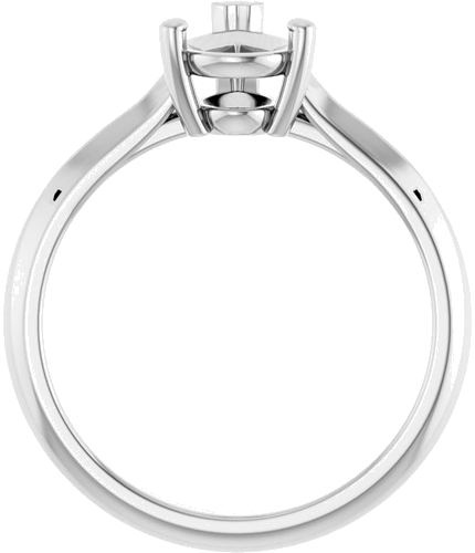 Sužadėtuvių Žiedas „Solitaire“ 585 Baltojo Aukso Pear Shape 9mm x 6mm (2)