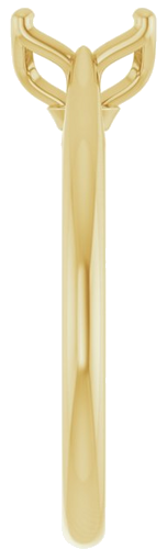 14K Yellow  8x6 mm Oval Solitaire Engagement Ring Mounting (4)