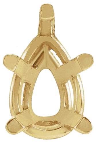 Pakabukas „Pear 5-Prong Solitaire“ 585 Geltonojo Aukso Pear Shape 9mm x 6mm (5)