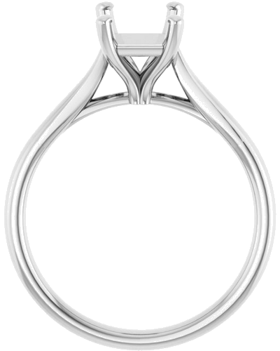 Sužadėtuvių Žiedas 18k white gold Emerald 8mm x 6mm (2)