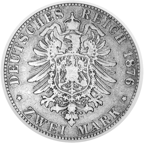 2 Marks (1876–1884) Kingdom of Prussia William I silver coin (2)