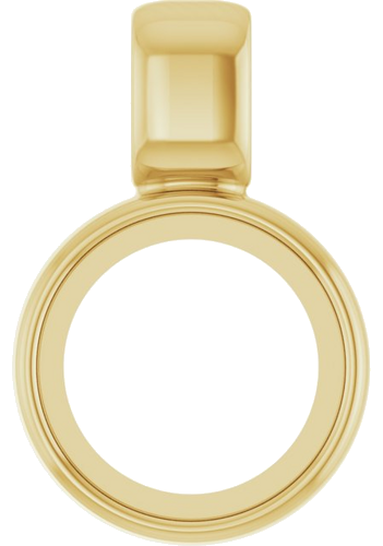 Pakabukas „Bezel-Set“ 585 Geltonojo Aukso Round 6.5mm (1)