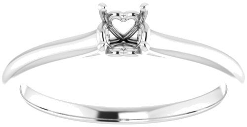 Sužadėtuvių Žiedas „Solitaire“ 585 Baltojo Aukso Round 4.1mm (3)