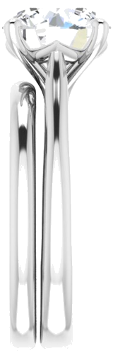 14K White 8.8 mm Round Solitaire Engagement Ring Mounting (9)