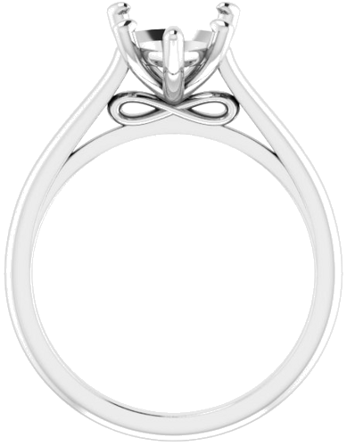 14K White  12x8 mm Pear Solitaire Engagement Ring Mounting (2)