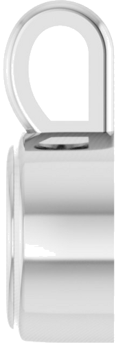 Sterling Silver 4 mm Round Bezel-Set Pendant Mounting (3)