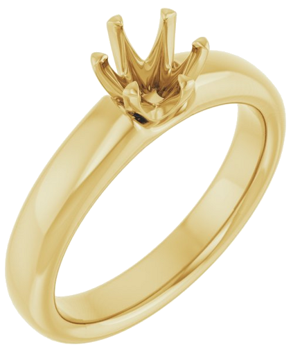 14K Yellow 5.5 mm Round Engagement Ring Mounting (1)