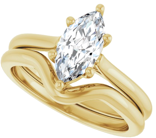 14K Yellow 10x5 mm Marquise Solitaire Engagement Ring Mounting (10)