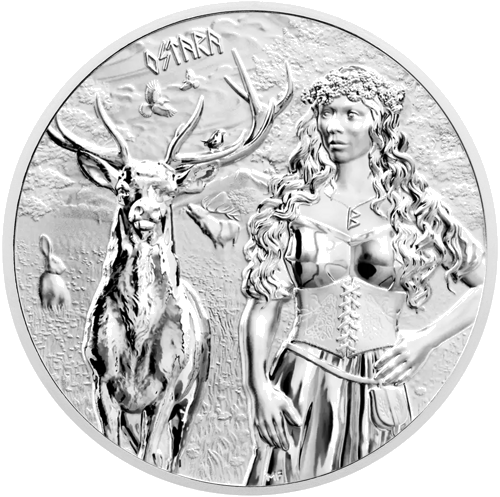 1 oz Valkyries Ostara 2023 Vokietija sidabrinė moneta (1)