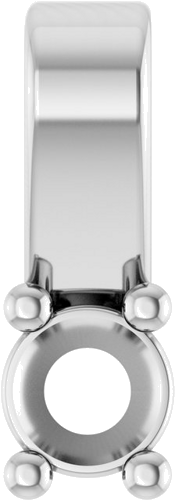 Sterling Silver 1-Stone Family Bar Pendant Mounting (1)