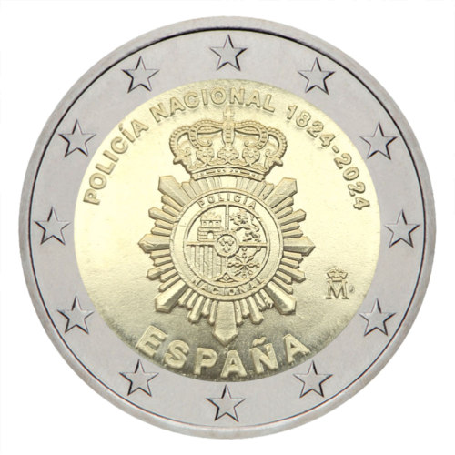 2024 Испания Полиция монета 2 евро (1)