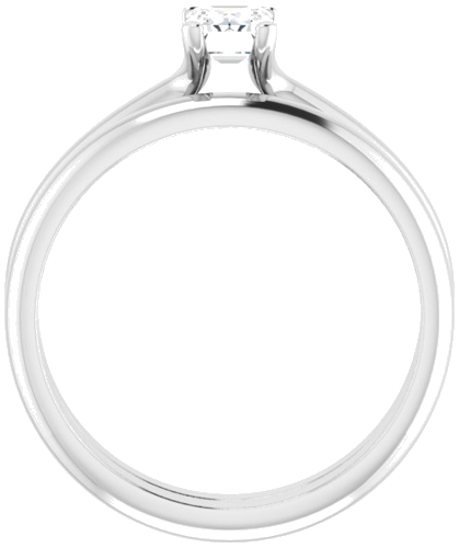 Sužadėtuvių Žiedas „Solitaire“ 585 Baltojo Aukso Emerald 6mm x 4mm (7)