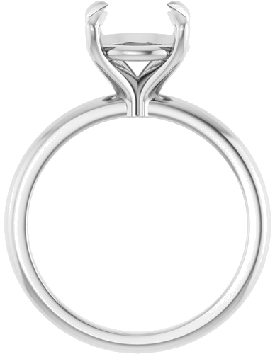 Sužadėtuvių Žiedas 585 Baltojo Aukso Round 9.4mm (2)