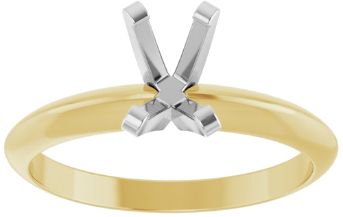 Sužadėtuvių Žiedas „Solitaire“ 585 Baltojo Ir Geltonojo Aukso Emerald 6.2mm x 4.2mm (3)