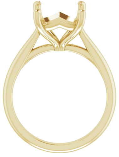 Sužadėtuvių Žiedas „Solitaire“ 585 Geltonojo Aukso Emerald 11mm x 9mm (2)