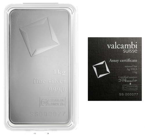 1 kg Silver Bar Valcambi (Minted) (2)