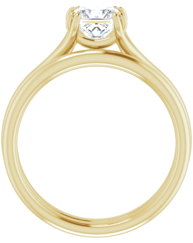 Sužadėtuvių Žiedas „Twin-Prong Solitaire“ 14k yellow gold Square 5.5mm (7)