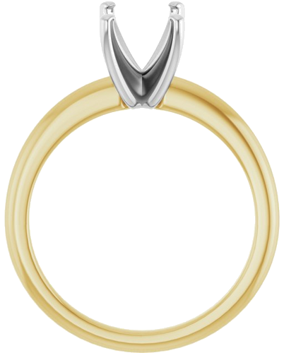 Sužadėtuvių Žiedas „Solitaire“ 585 Geltonojo Aukso Ir 950 Platinos Emerald 8mm x 6mm (2)