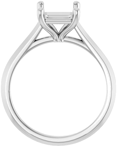 Sužadėtuvių Žiedas „Solitaire“ 585 Baltojo Aukso Emerald 9mm x 7mm (2)