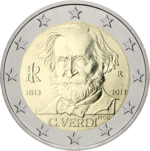 2013 Itālijas Verdi 2 eiro monēta (1)