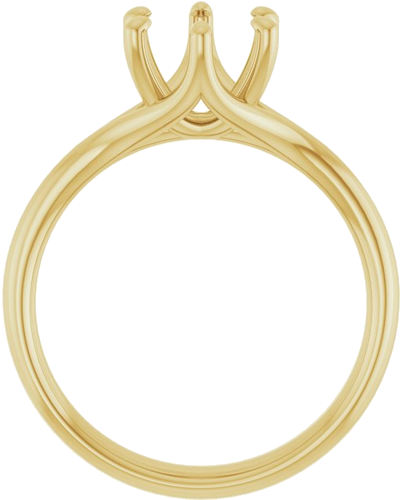10K Yellow 7.4 mm Round Engagement Ring Mounting (2)