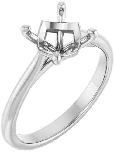 Sužadėtuvių Žiedas „Solitaire“ 950 Platinos Round 8mm (1)