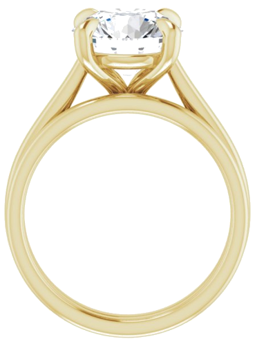 14K Yellow  9.4 mm Round Solitaire Engagement Ring Mounting (7)