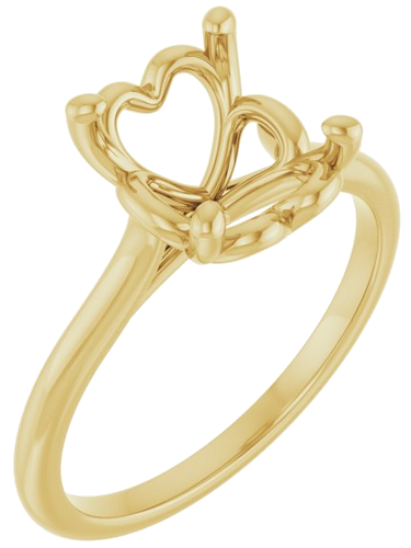 14K Yellow  10x8 mm Oval Solitaire Engagement Ring Mounting (1)