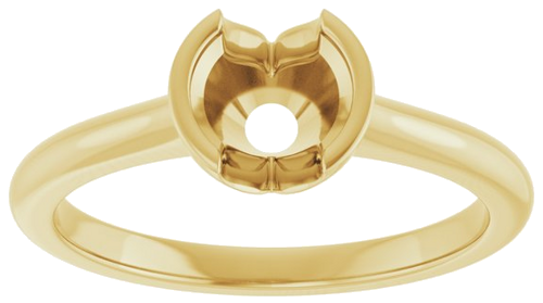 14K Yellow 5.8 mm Round Solitaire Engagement Ring Mounting (3)