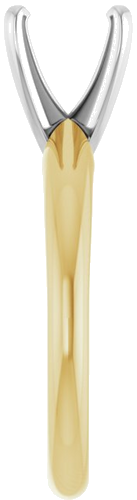 Sužadėtuvių Žiedas „Solitaire“ 585 Baltojo Ir Geltonojo Aukso Round 6.6mm x 7.2mm (9)