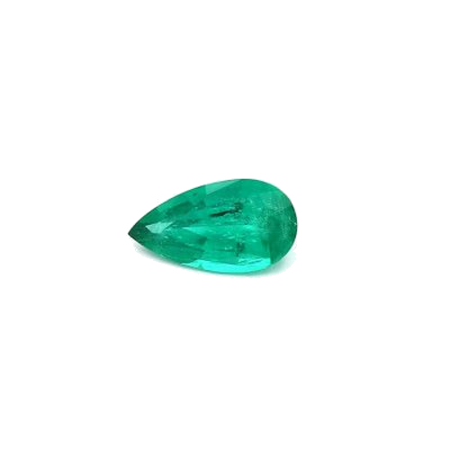 0.59 carat GREEN BRILLIANTSTEP cut Pear Smaragdas (1)
