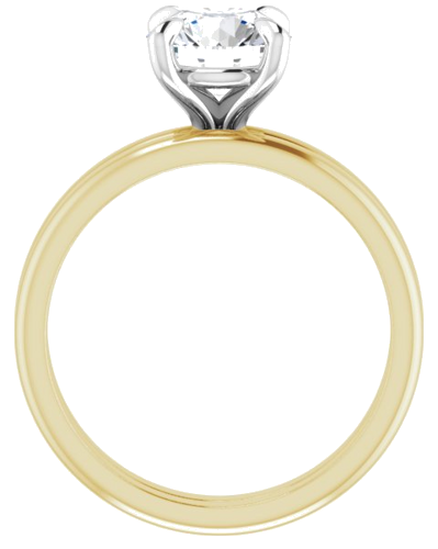 14K Yellow White 7.4 mm Round Engagement Ring Mounting (7)