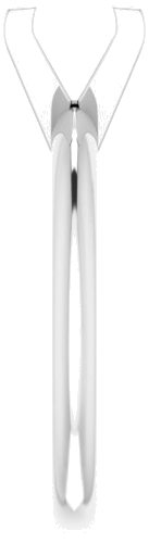 14K White 6.5 mm Square V-End 4-Prong Engagement Ring Mounting (4)