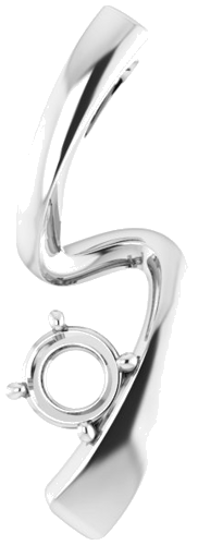 14K White  4.4 mm Round Pendant Mounting (1)