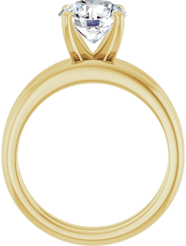 14K Yellow  8 mm Round Solitaire Engagement Ring Mounting (7)