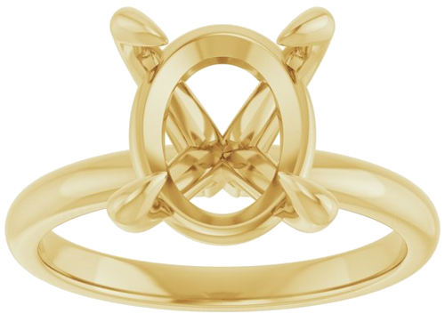 Sužadėtuvių Žiedas „Solitaire“ 417 Geltonojo Aukso Oval 11mm x 9mm (3)