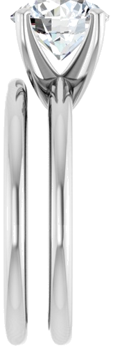 14K White  8 mm Round Solitaire Engagement Ring Mounting (9)