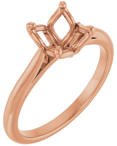 Sužadėtuvių Žiedas „Solitaire“ 14k rose gold Round 7.4mm (1)