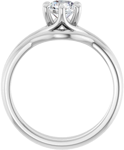 14K White 5.8 mm Round Engagement Ring Mounting (7)